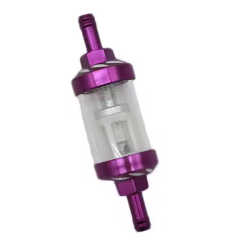 Purple Motorcycle Inline Petrol Fuel Filter ATV Quad - 8mm 5/16"
