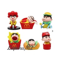 Figure Crayon shinchan Hamburger Crayon Shin-chan McDonald Set 6pcs