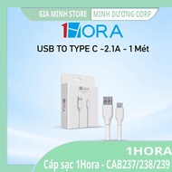 1HORA CAB237/CAB238/CAB239 Cable - Fast Charging - USB To Type-C PVC Length 1m 1HORA CAB237