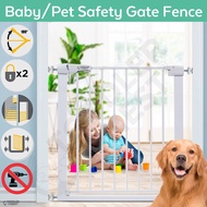 Auto Close Safety Baby Gate - Infant Kids Child Dog Cat Pet Guard Gates - Dual Lock 2 Way Auto Close Steel Barrier Fence