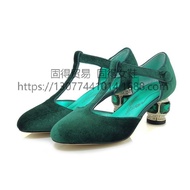 European Station Suede Court Style High Heel Women's Shoes Luxury Heel Sandals Limited Time 0325 OBD
