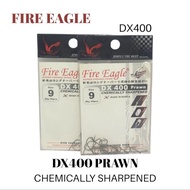 DX400 PRAWN CHEMICALLY SHARPENED HIGH CARBON HOOK FIRE EAGLE