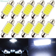 Aitemay ไฟติดเพดานรถยนต์,หลอดไฟ LED ภายในอาคาร1.5W 12V ไฟ COB 31/36/39/41มม. 10ชิ้น