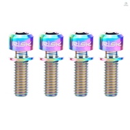 RISK [ 15 ][ Screws MTB Ti Bolts 18 20 mm Titanium ] Spacer Caliper for M 6 x 18 Screw Disc 4 PCS Arrival Brake 6 × New with Adaptor