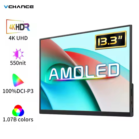 13.3 Inch 4K OLED Portable Monitor 3840*2160 With Type-C HDMI-Compatible for Mobile Phone PC Laptop 
