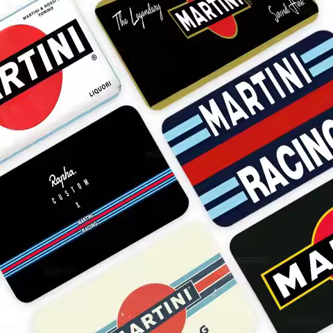 M-Martini Racing Anmie Sticker Film Skin Cover for Credit Card Debit Bank Card Front