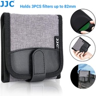JJC 3 Slots Camera Lens Filter Case Wallet Storage Pouch for up to 82mm UV CPL ND Filter Pouch Holde