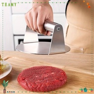 TEAMY Smash Burger Press, Stainless Steel Round Stainless Steel Grill Press, Grill Press No Rust Bur