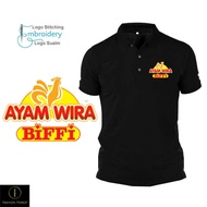 Microfiber Quick dry Jersi Jersey Polo T Shirt Logo AYAM WIRA BIFFI  Sulam Embroidery Dry Fit BAJU S