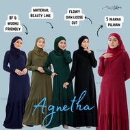 Baju Muslimah Dress Plussize Agnetha Mesra Wudhu bf friendly