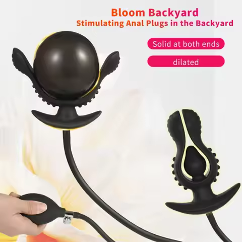 Inflatable Flower-Shaped Anal Plug – Adjustable Butt Expander & Prostate Massager for Unisex/Gay Ple