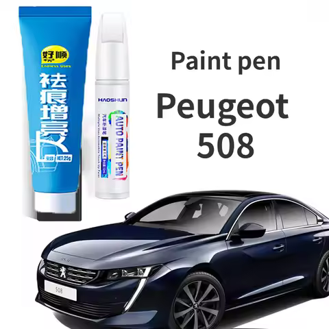 Paint Pen Suitable for Peugeot 508 Touch-up Pen Pearlescent White Logo 508 Refitted Accessories Auto