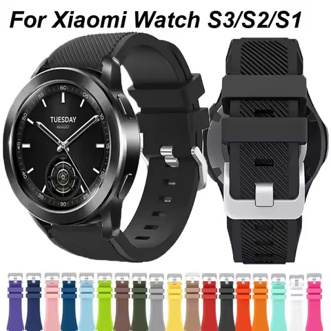 Silicone Band For Xiaomi Watch S3/S2/S1 Active/S1 Pro/Mi Watch Color2 Watchband For Xiaomi Watch 2 P