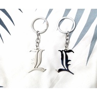 GANTUNGAN Death Note Anime Keychain in Silver Metal for Men and Death Note LWanita