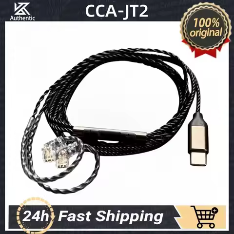CCA JT2 Earphone Cable C Pin Upgraded Wire USB C 2PIN 0.75MM Cable Headset Wire Headphone Cord for C