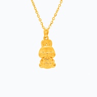 Michael Trio - Rabbit with Gold Pendant in 999 Pure Gold