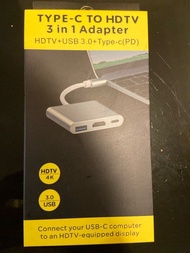 Type C to HDMI USB fast charge PD 3 in 1 adaptor