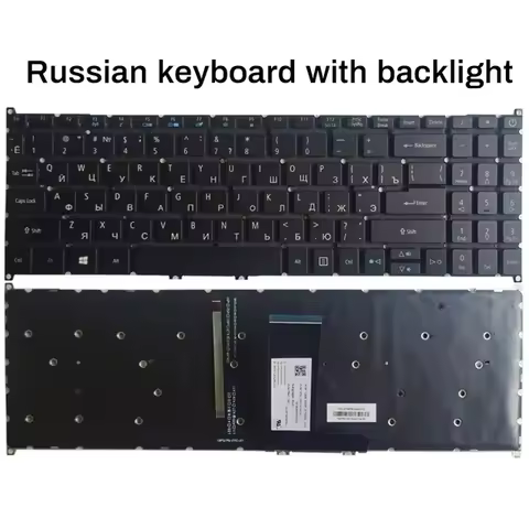 FOR Acer Aspire S50-51 N18C1 N18Q13 N19C1 N19H1 N19C5 No frame Russian backlit laptop keyboard
