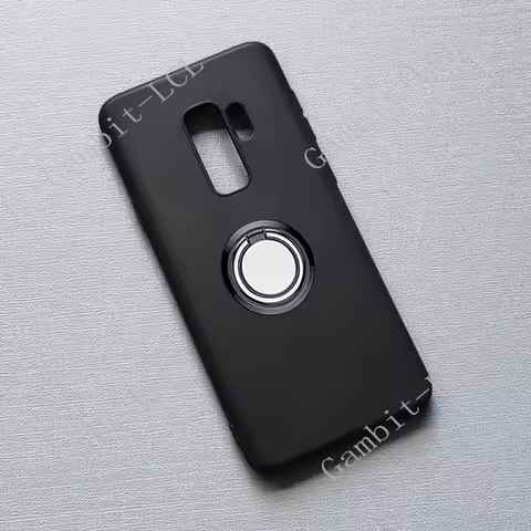 For Samsung Galaxy S9+ S9 Plus 2018 SM-G965F SM-G965U Back Ring Holder Bracket Phone Case Soft Silic