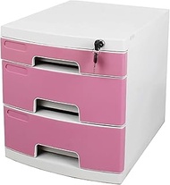 VUCICA 3/4/5 Layers Storage Drawers Desk Storage Unit Organizer Lockable File Cabinet A4 Box For Office. (Size : 3 layers)