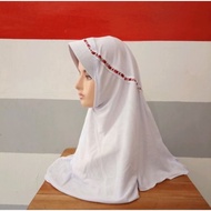JILBAB SEKOLAH MODEL HEMY SDSMPSMA //KERUDUNG SERUT PITA ATAS MUSLIMAH POLOS