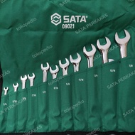 KUNCI RING PAS INCH SET 09021 11PC SAE COMBINATION WRENCH SET SATA - HOLIGANSTORE