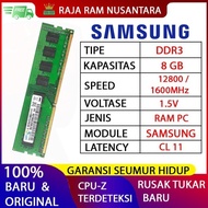 RAM PC SAMSUNG DDR3 PC 12800 / 1600 Mhz ORIGINAL RAM COMPUTER 1.5v 8GB