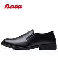 Bata รองเท้าหนัง Lefu สำหรับผู้ชาย,รองเท้าหนังนิ่มสำหรับนักธุรกิจแฟชั่นลำลอง