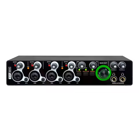 Professional 24Bit 192KHz Mini USB Audio Interface 4 Channel USB Sound Card for Live Music Recording