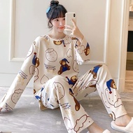 Women Pajamas Women Pajamas Women Korean Outer Women Pajamas Long-Sleeved Trousers Loungewear