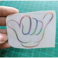 Sticker cutting sticker METAL HAND sticker hologram distro sticker