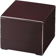 J-kitchens Excursion Bento Box, Made in Japan, 3-Tier, 6.5 Inches, Aya, Shinzumi, 7.7 x 7.7 x 6.5 in