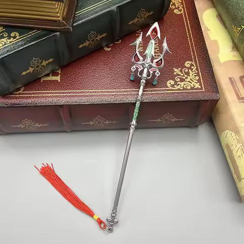22cm Lightscale Trident LoZ Tears of the Kingdom Breath of the Wild Game Replica Metal Spear Model M