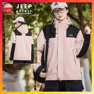 JEEP SPIRIT Jacket Woman Waterproof Baju Jaket Perempuan Kalis Air Outdoor Hiking Camping 情侣夹克