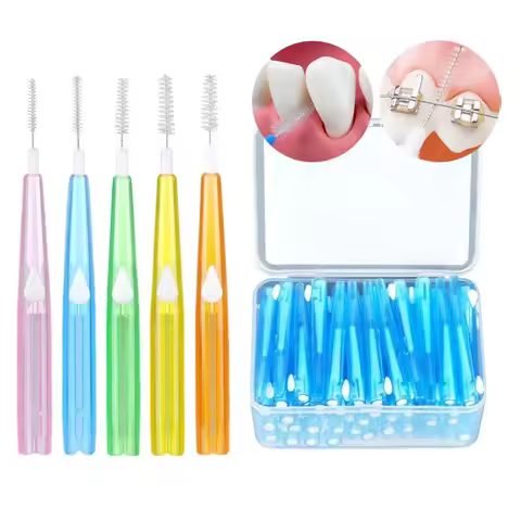 10/30pcs Telescopic Dental Interdental Brush 0.6-1.5Mm Cleaning Between Teeth Oral Care Orthodontic 