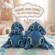 Giant Stitch Lying Plushie Cute Dark Blue Alien Stuffed Toy Hugging Pillow - (40cm - 100cm)