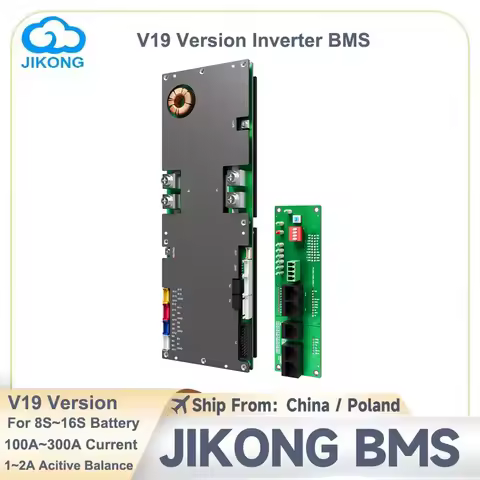 JIKONG V19 Inverter BMS 24V-48V 100A-300A 8S-16S Lifepo4/Li-ion/LTO Home Energy Storage Active balan