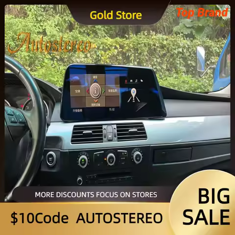 Blade Screen Android 14 Carplay For BMW 5 Series E60 2003-2008 Car Multimedia Player GPS Navigation 