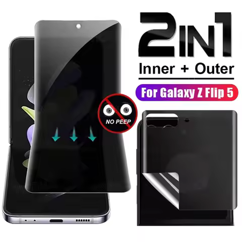 Soft Inner External Privacy Hydrogel Film For Samsung Galaxy Z Flip 7 6 5 4 3 W25 W24 W23 Flip Anti-