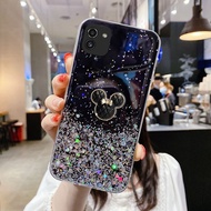 KOSLAM  Mickey Shine Powder Transparent Phone Case for Samsung Galaxy A35 5G A05 A05S A24 A54 5G A34 5G A14 5G A14 LTE A03 A03s A03 Core A02 A02s A22 A71 A51 A50 A50s A30s A30 A20 A21s A10 A11 A42 A31 A20s  Dirt Resistant Soft TPU Casing In Stock