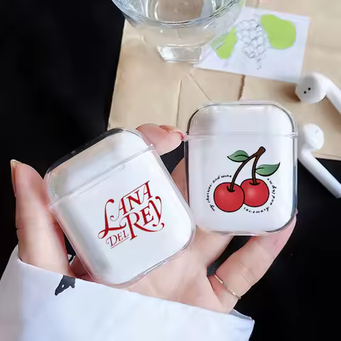 Transparent Lana Del Rey Singer Kraft Soft TPU Case for Apple Airpods Pro 3 2 1 Wireless Bluetooth E