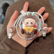 Brown Labubu Protective Case Suitable for Xiaomi 120W Charger 90W/67W Tablet 45w Stereo 33W Soft K70