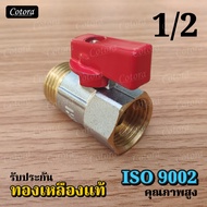 (ส่งจากไทย) ISO ทองเหลืองแท้ มินิบอลวาล์ว Cotora มินิวาล์ว โคโตระ บอลวาล์ว วาล์วน้ำ บอลวาล์ว 4หุน บอลวาล์ว 1/2นิ้ว สต๊อปวาล์ว mini ball valve PM