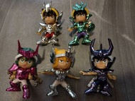 台版聖鬥士星矢 Q版聖鬥士人偶 連聖衣箱,(紫龍腰甲有欠)