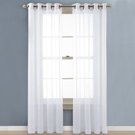 [BUY1 TAKE 1] Hotel Quality Sheer Window Grommet Curtain with 8 ring each curtain 135 x 230cm