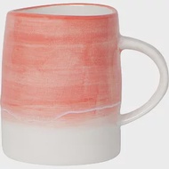 《NOW》裂紋瓷製馬克杯(珊瑚紅340ml) | 水杯 茶杯 咖啡杯