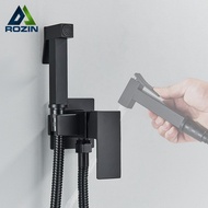 Rozin สีดำ Bidet Faucets ติดผนังห้องน้ำฝักบัว Tap Bidet Toilet Sprayer Bidet Toilet เครื่องซักผ้า Mixer Faucet