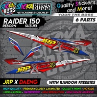 Raider 150 Reborn (JRP x DAENG EDITION) Decal Design [6 Parts]【PREMIUM GLOSSY LAMINATED】