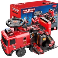 Kick Ride-On Toy Fire Truck Adventure Mini Car & Track with Transforming 2-WAY FIRE TRUCK ADVENTURE 
