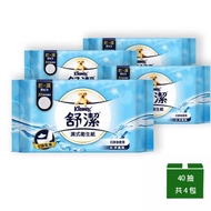 【Kleenex 舒潔】濕式衛生紙 40抽x4包（天然綠茶複合配方）_廠商直送